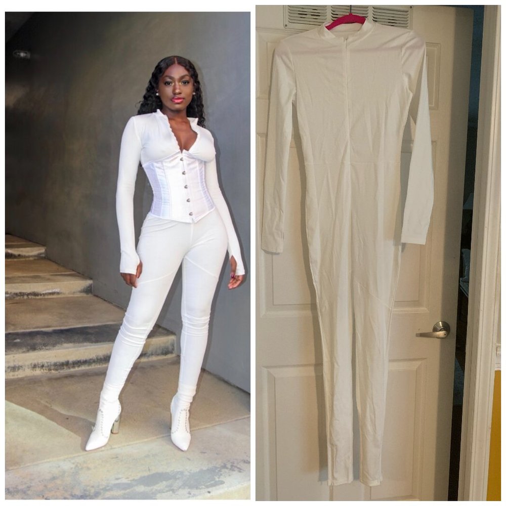 White Jumpsuit With Corset